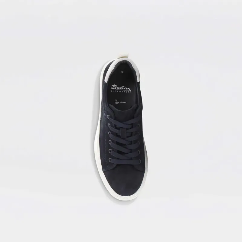 Legend - marineblå sneakers til herre i semsket skinn