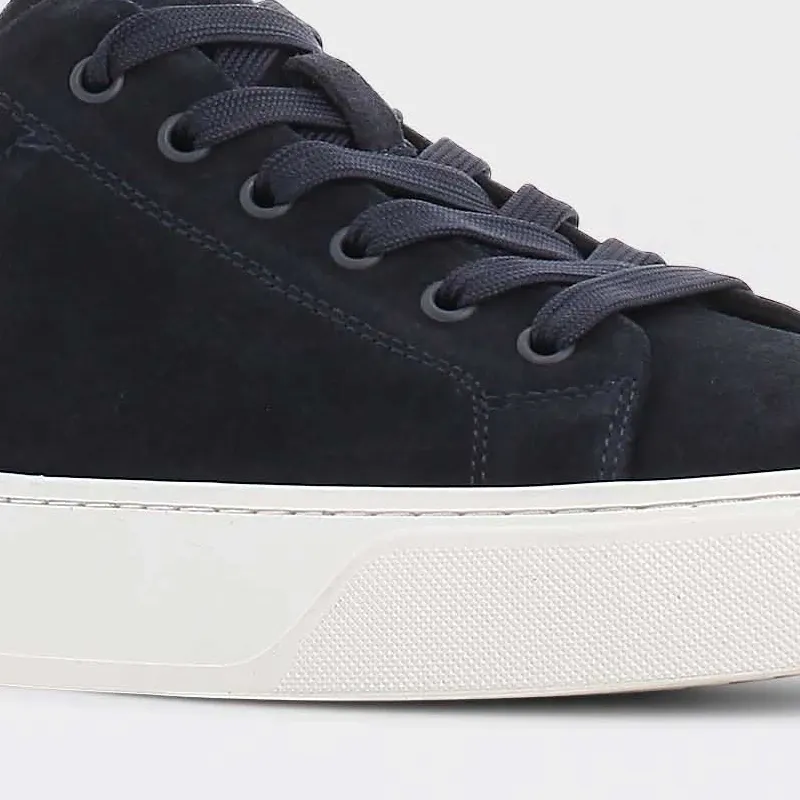 Legend - marineblå sneakers til herre i semsket skinn