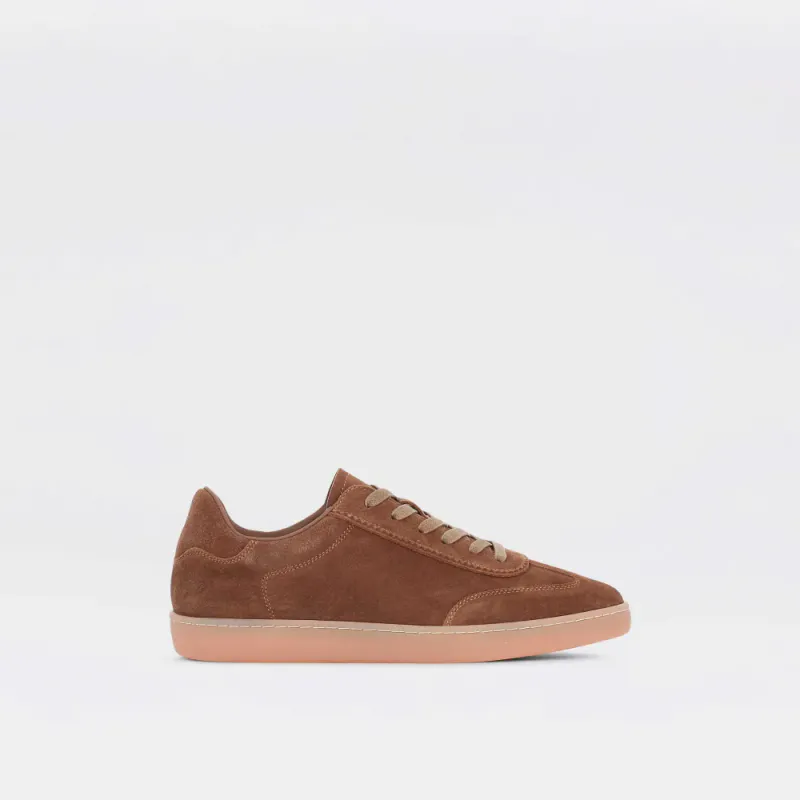Chisel - mørkebrune sneakers til herre i semsket skinn