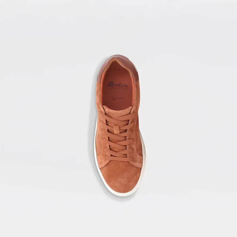 Candy - camelbrune sneakers til herre i semsket skinn