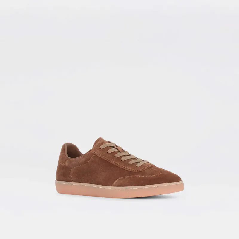 Chisel - mørkebrune sneakers til herre i semsket skinn