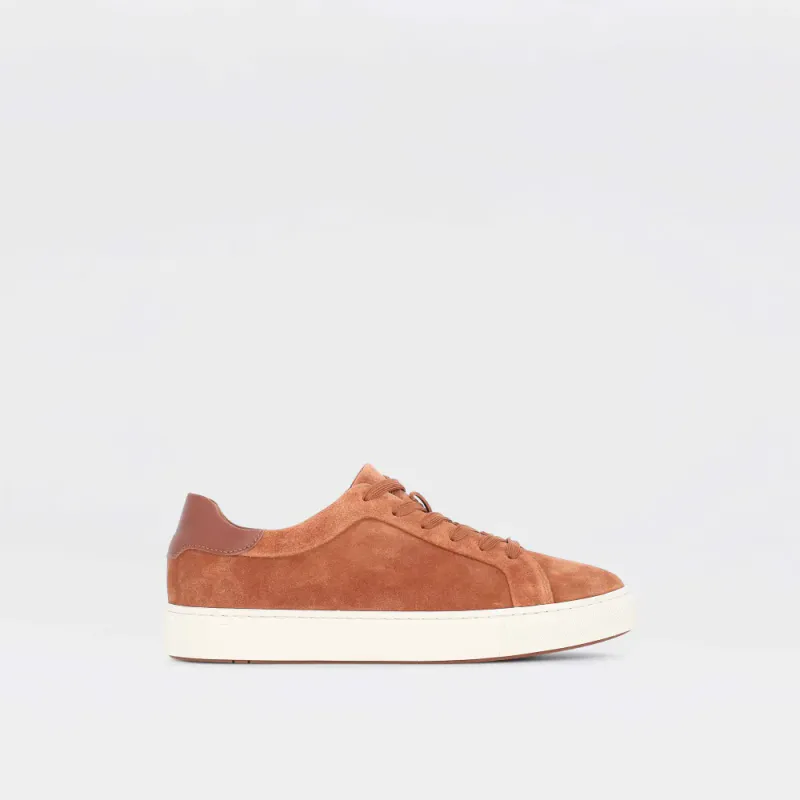 Candy - camelbrune sneakers til herre i semsket skinn